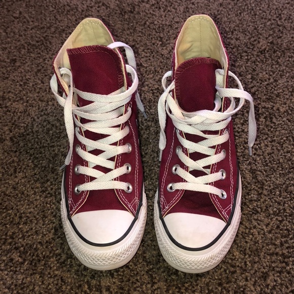 Converse Shoes - Maroon All Star High Top Converse